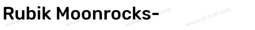 Rubik Moonrocks字体转换